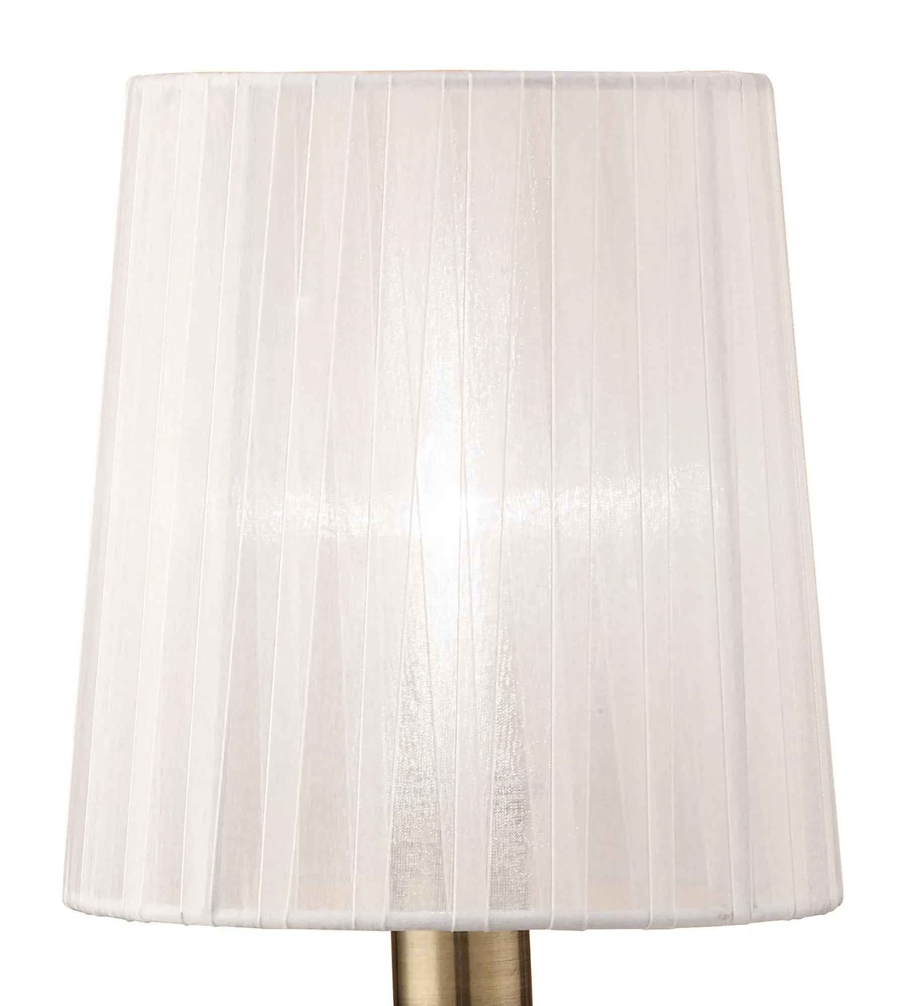 Loewe 47cm Table Lamp 1 Light Antique Brass M4637AB/WS  Mantra Loewe Antique Brass-White